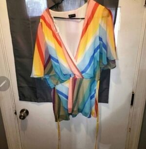 City chic xL/22 rainbow blouse